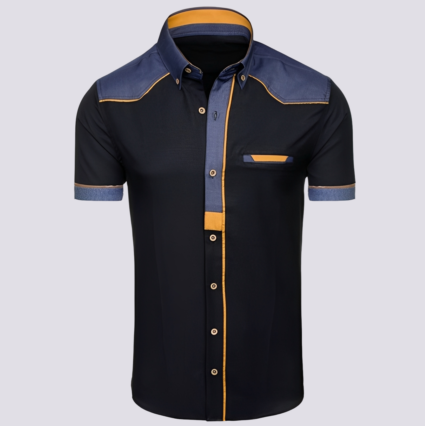 Frank - Women's stylish denim polo shirt