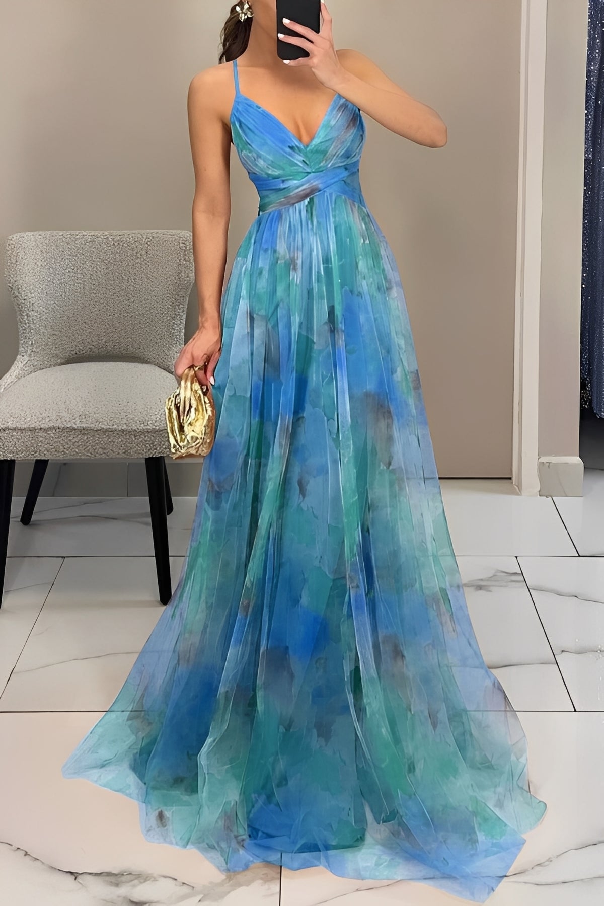 Davina - Chic A-Line Long Dress