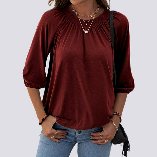 Telsa - Women's casual crew neck blouse