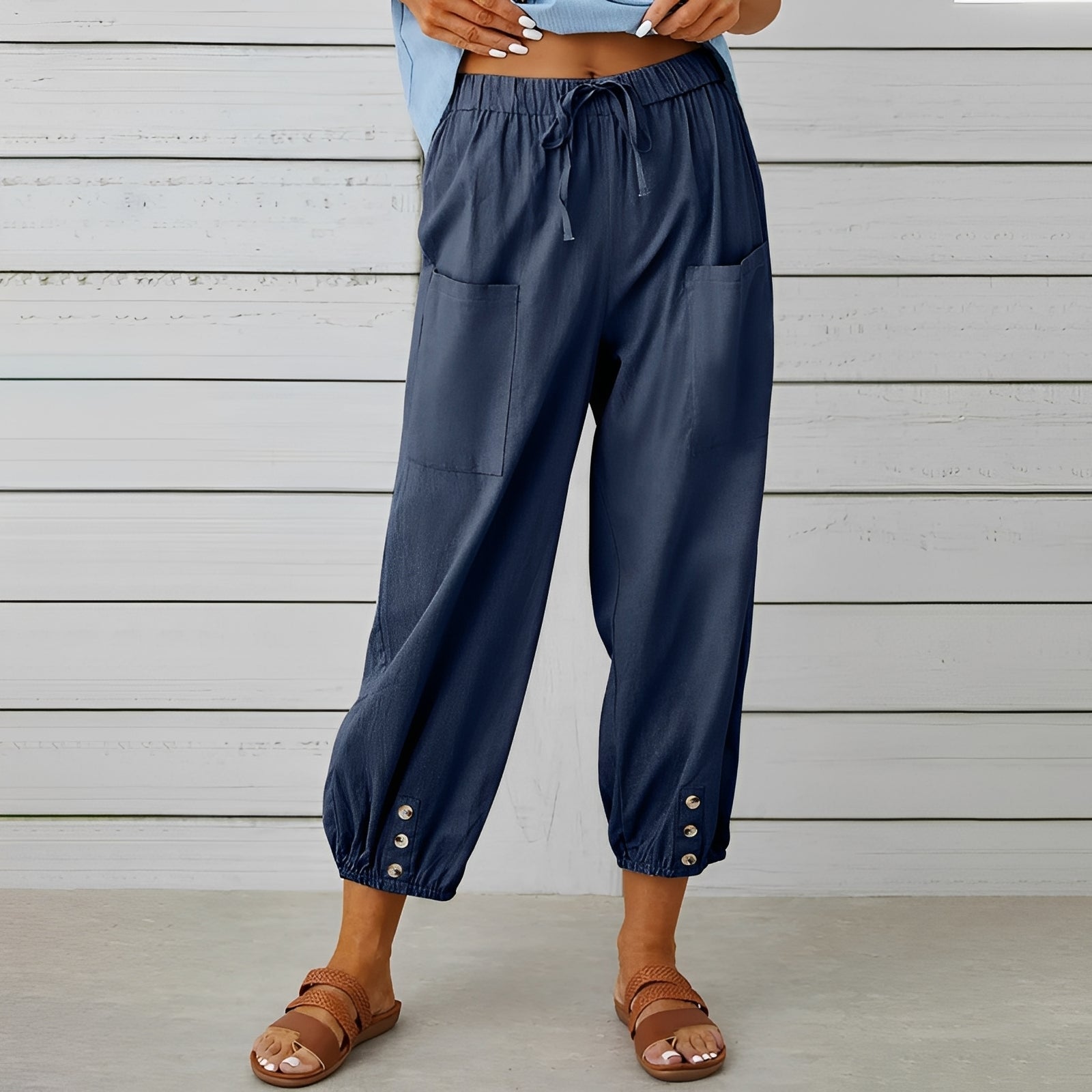 Christa - Women's Casual, Loose Cropped Pants