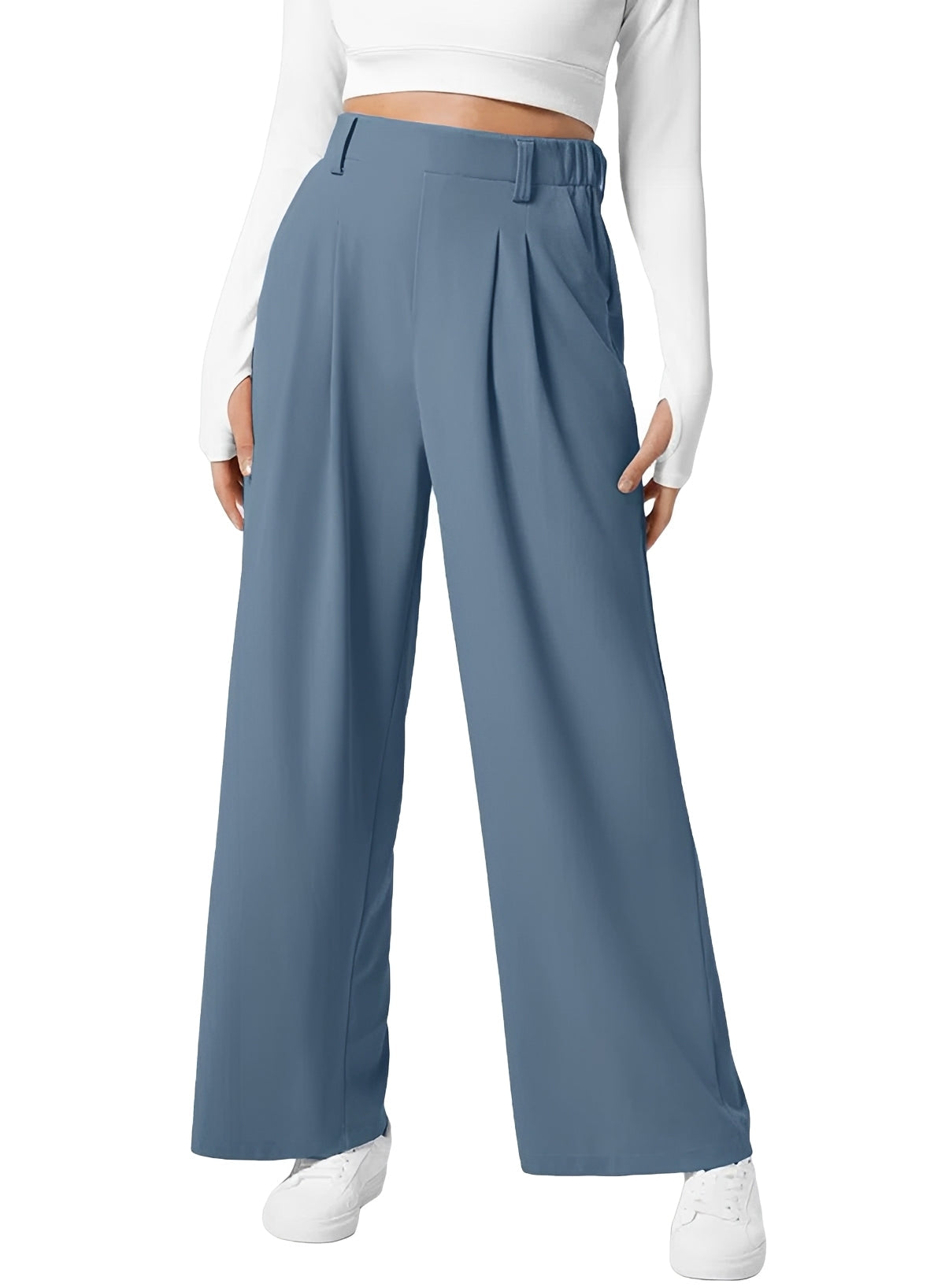 Kyla - High Waist Stretch Wide Leg Pants