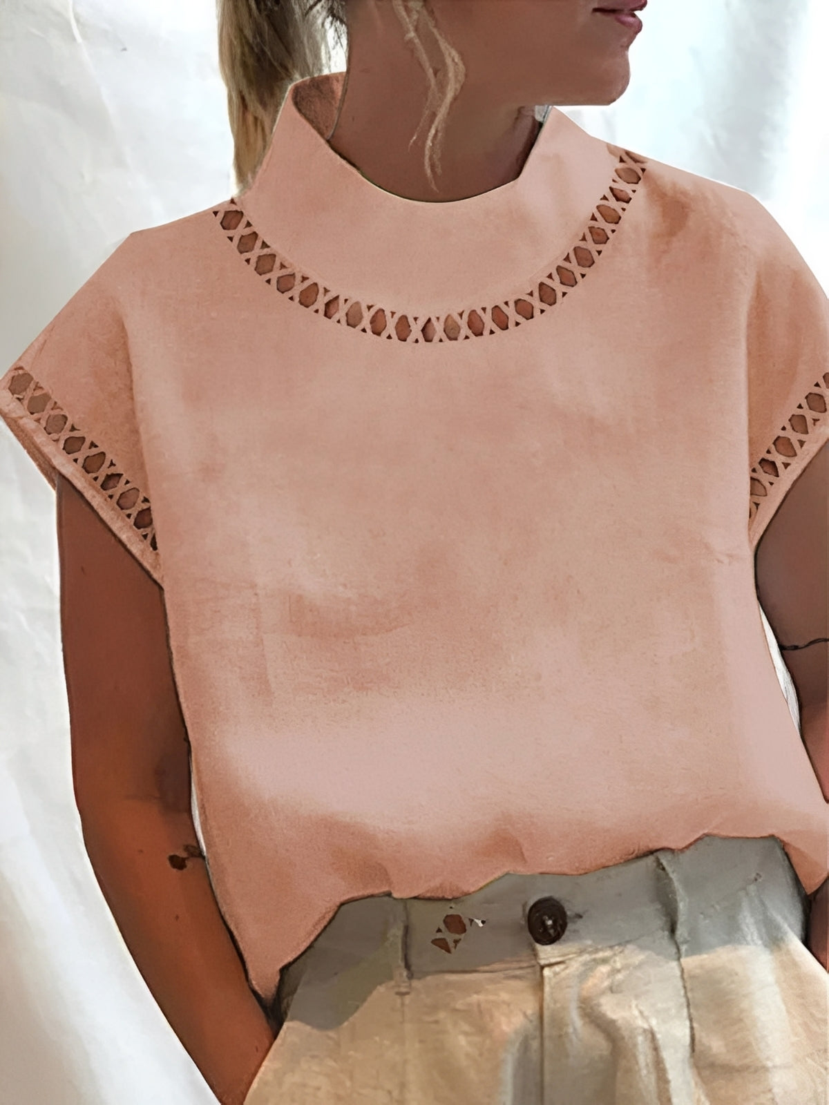 Nannie - Women's trendy blouse with cutout
