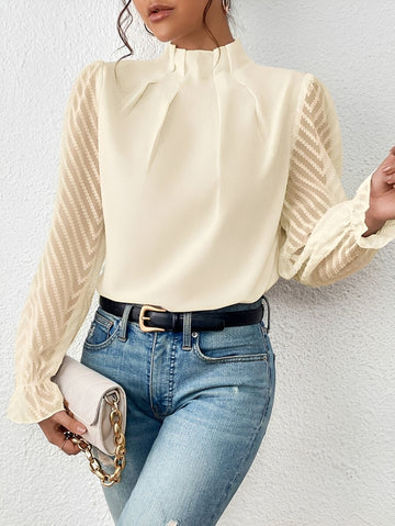 Bella - Chiffon Top with Long Sleeves