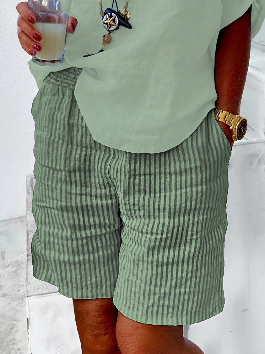 Kallie - Trendy Striped Shorts for Women