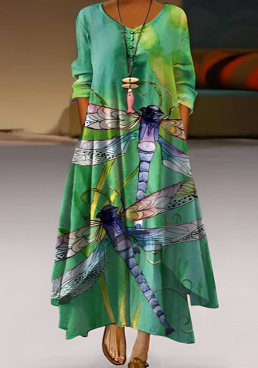 Belle - Stylish, relaxed fit dress with print for women