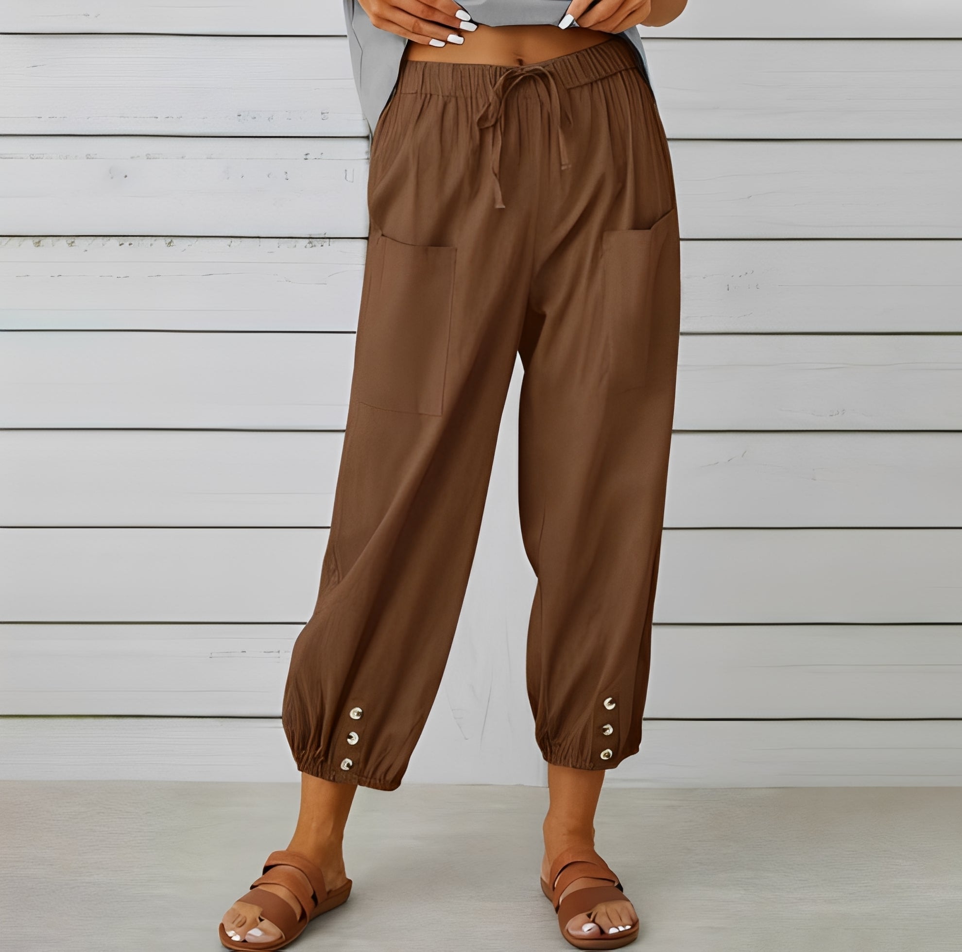Christa - Women's Casual, Loose Cropped Pants