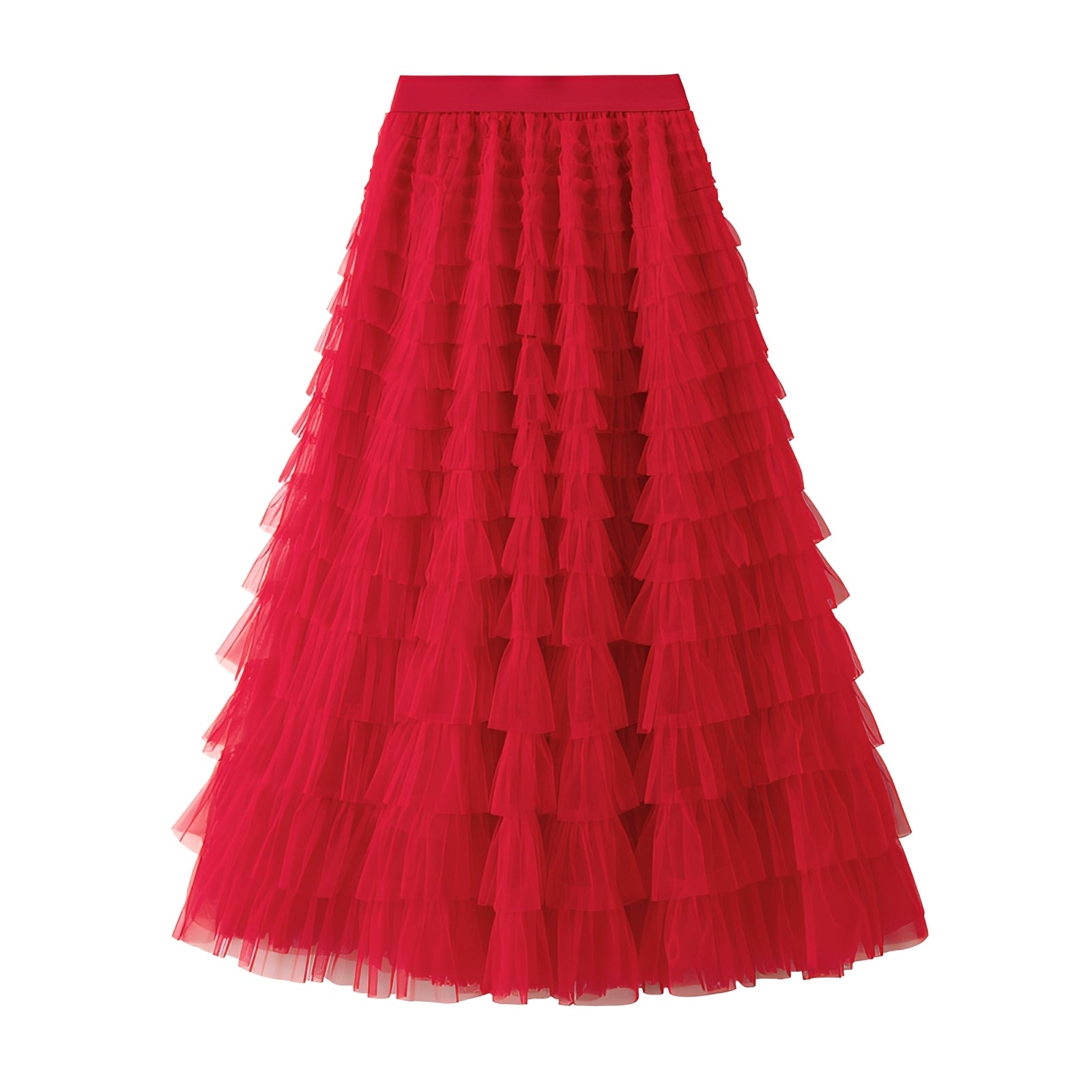 Nastia - Stylish A-line Ruffle Skirt