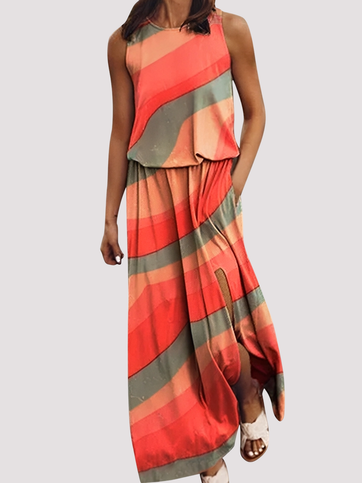 Halle - Chic, sleeveless women’s maxi dress