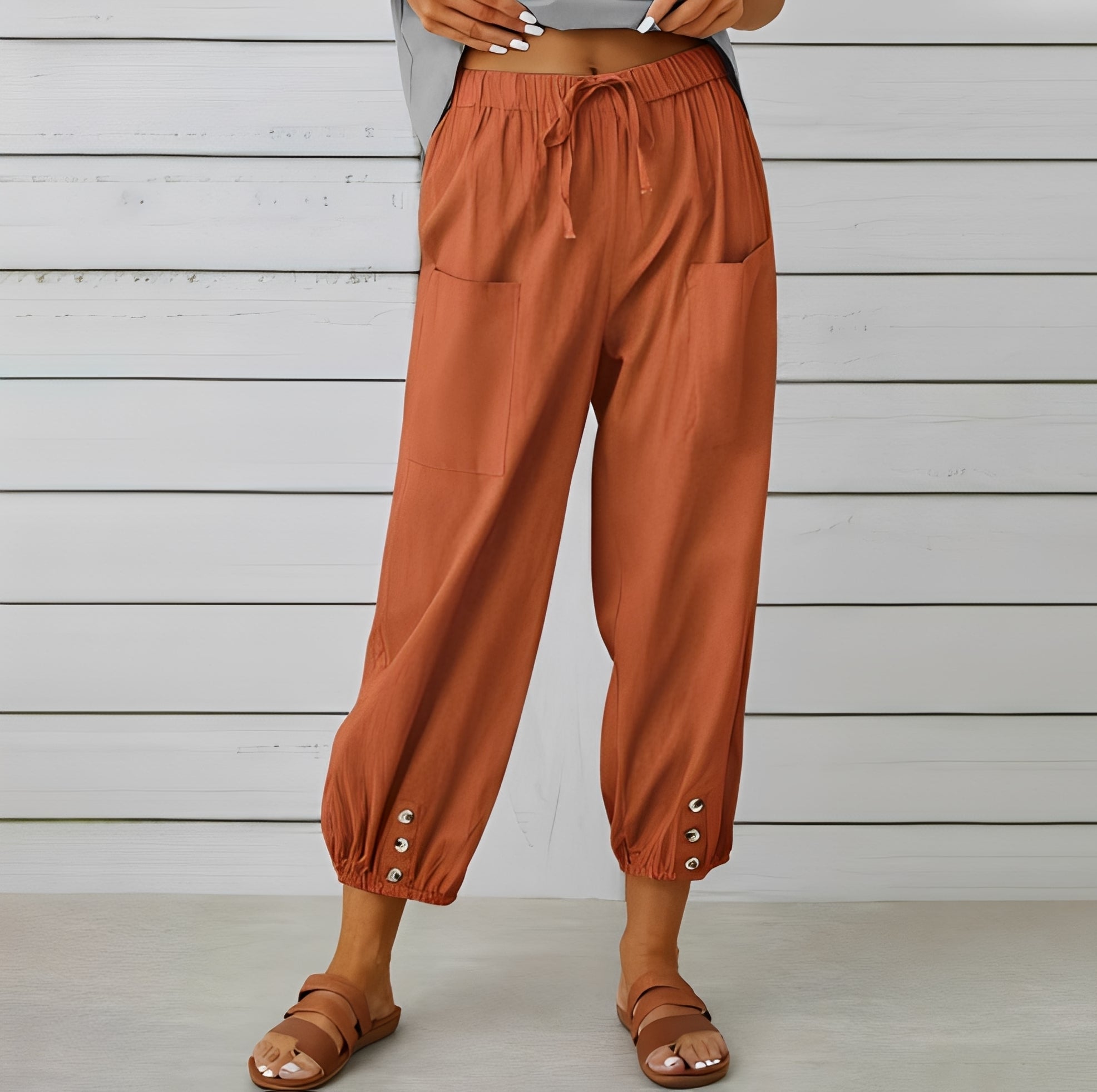 Christa - Women's Casual, Loose Cropped Pants