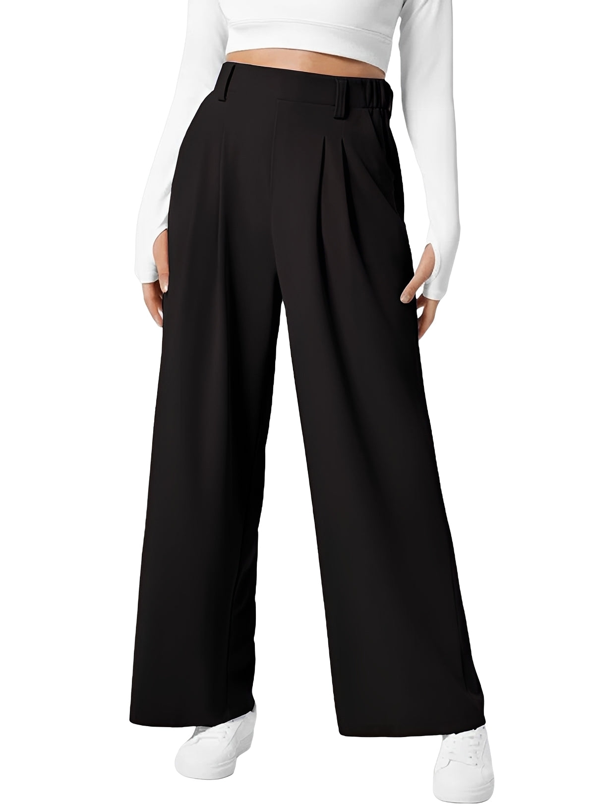 Kyla - High Waist Stretch Wide Leg Pants