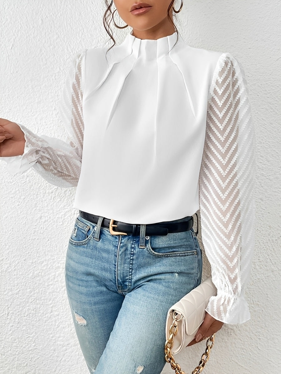 Bella - Chiffon Top with Long Sleeves