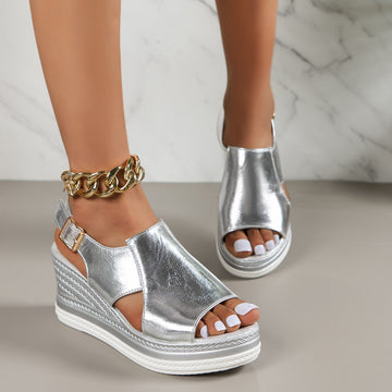 Alicia - Thick Sole Sandals with Buckle