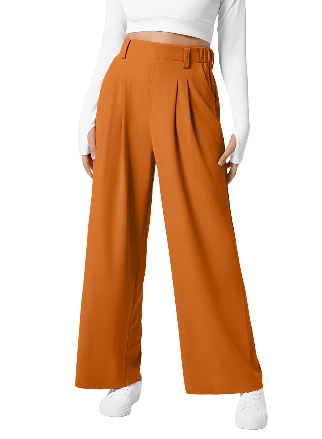 Kyla - High Waist Stretch Wide Leg Pants