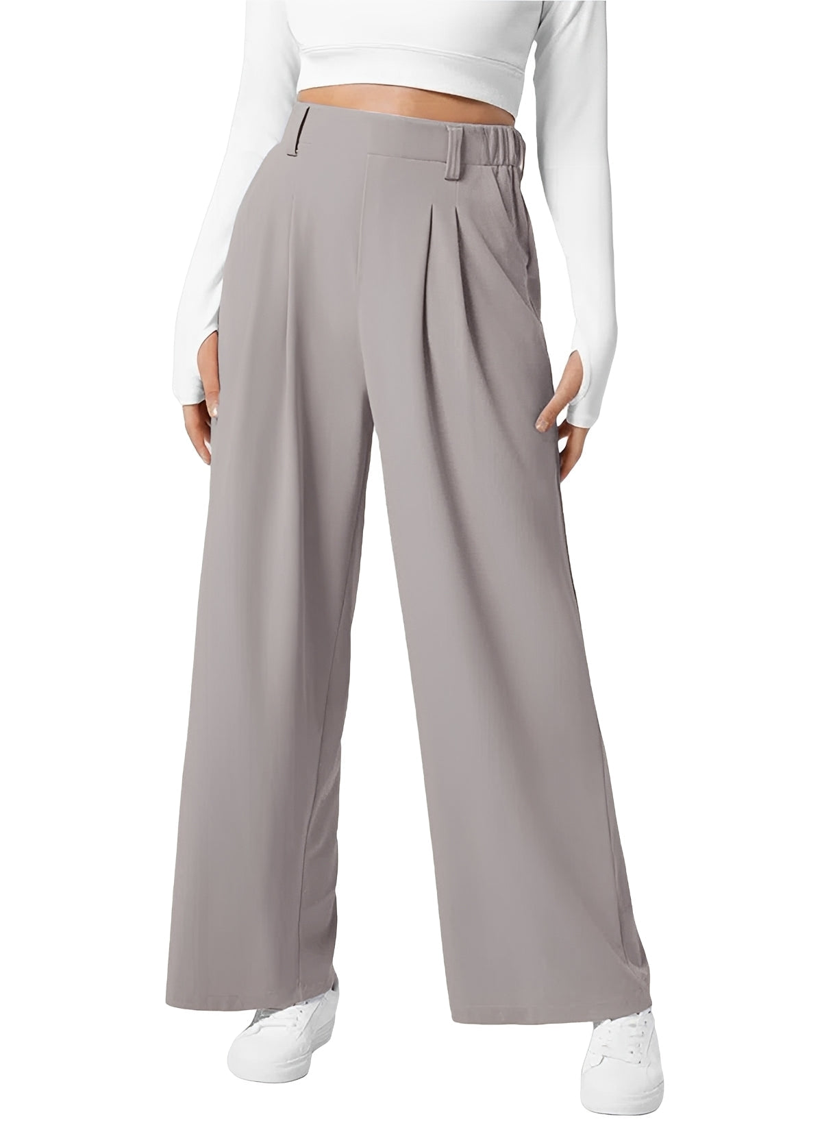 Kyla - High Waist Stretch Wide Leg Pants
