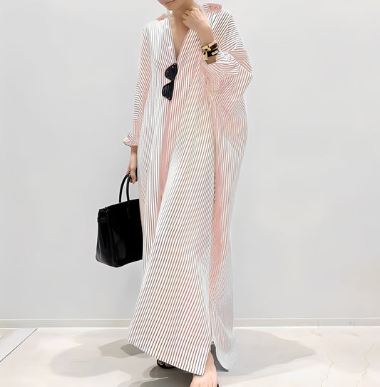 Jasmine - Women's trendy striped shirt dress