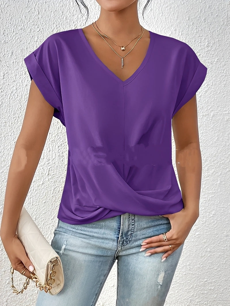 Lucie – Women's V-neck shirt – perfect for daily wear