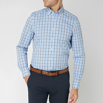 Lance - Long sleeve plaid shirt for men