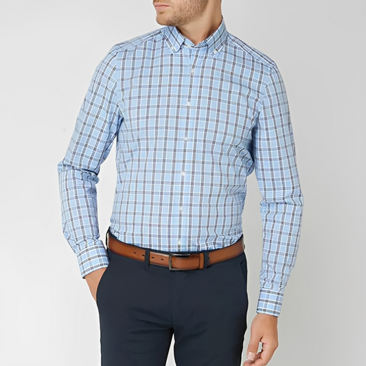 Lance - Long sleeve plaid shirt for men