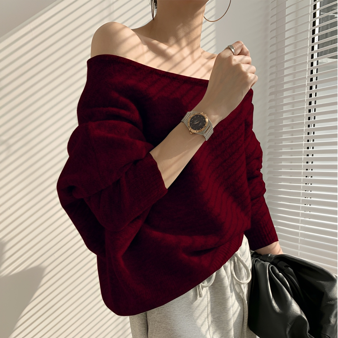 Melchora - Off-Shoulder Asymmetric Top