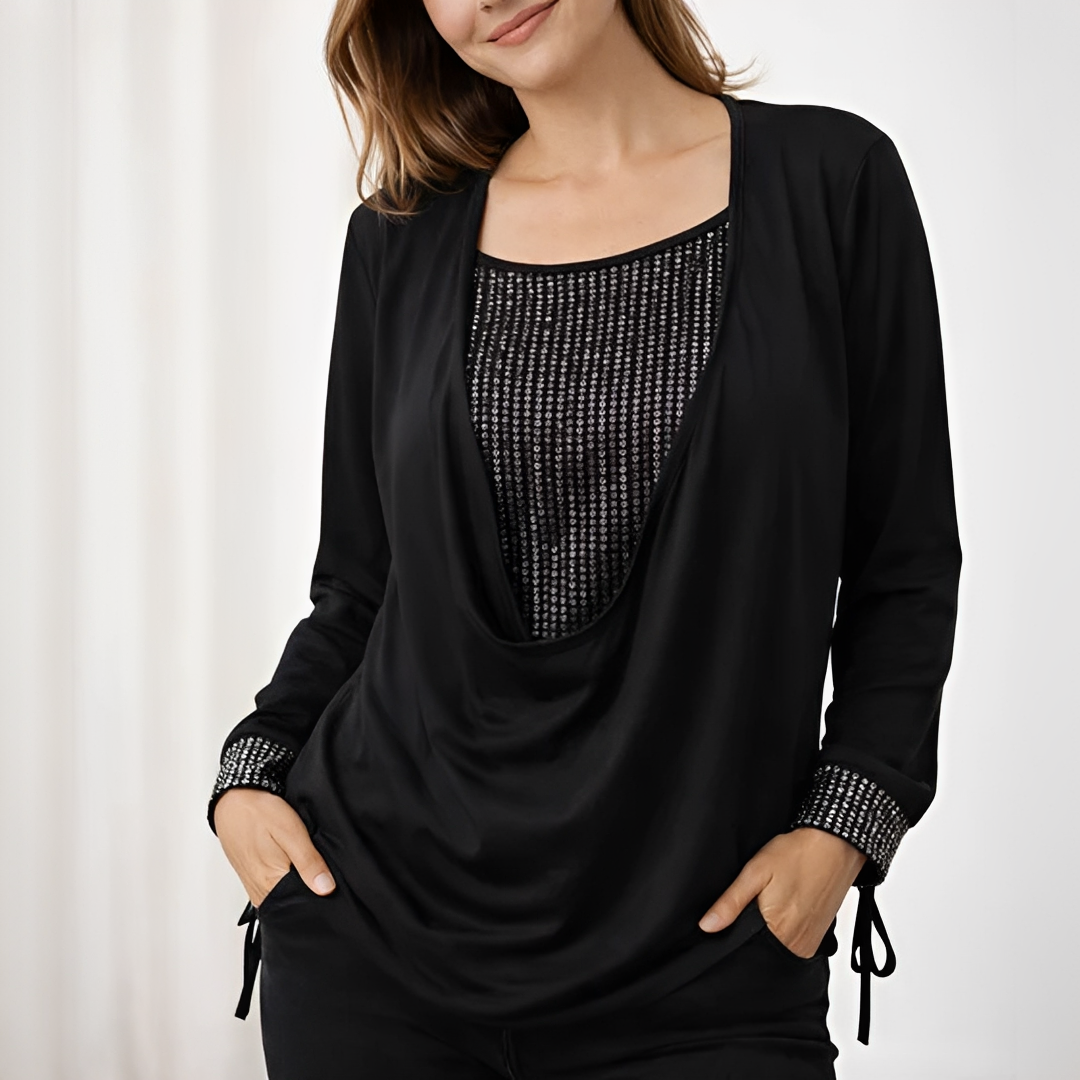 Klarise - Women's chic long sleeve blouse