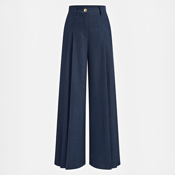 Odessa - Relaxed Pleated Wide-Leg Pants