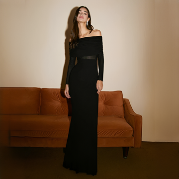 Ermanda - Stylish off-shoulder maxi dress