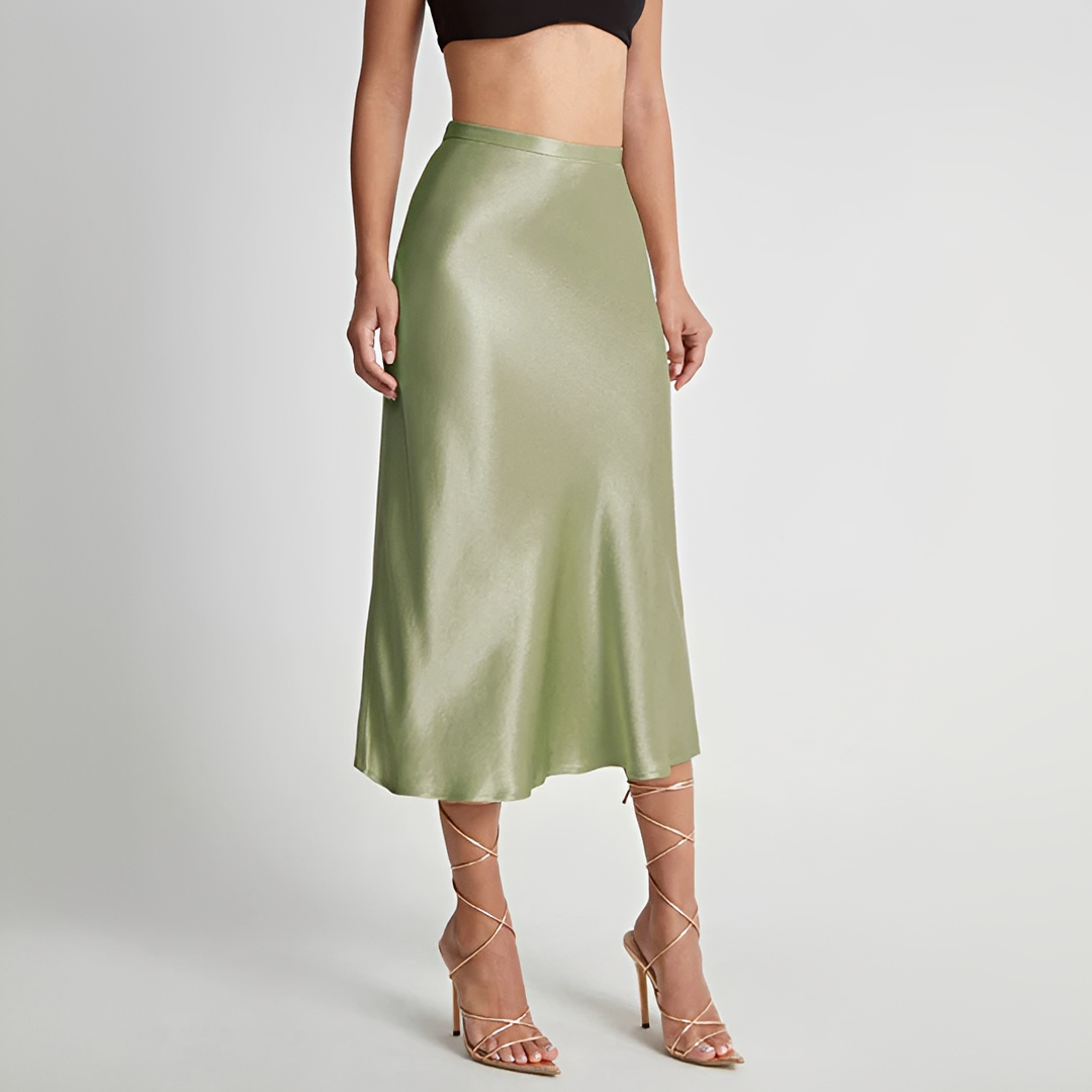 Emilia - Elegant high-waisted midi skirt