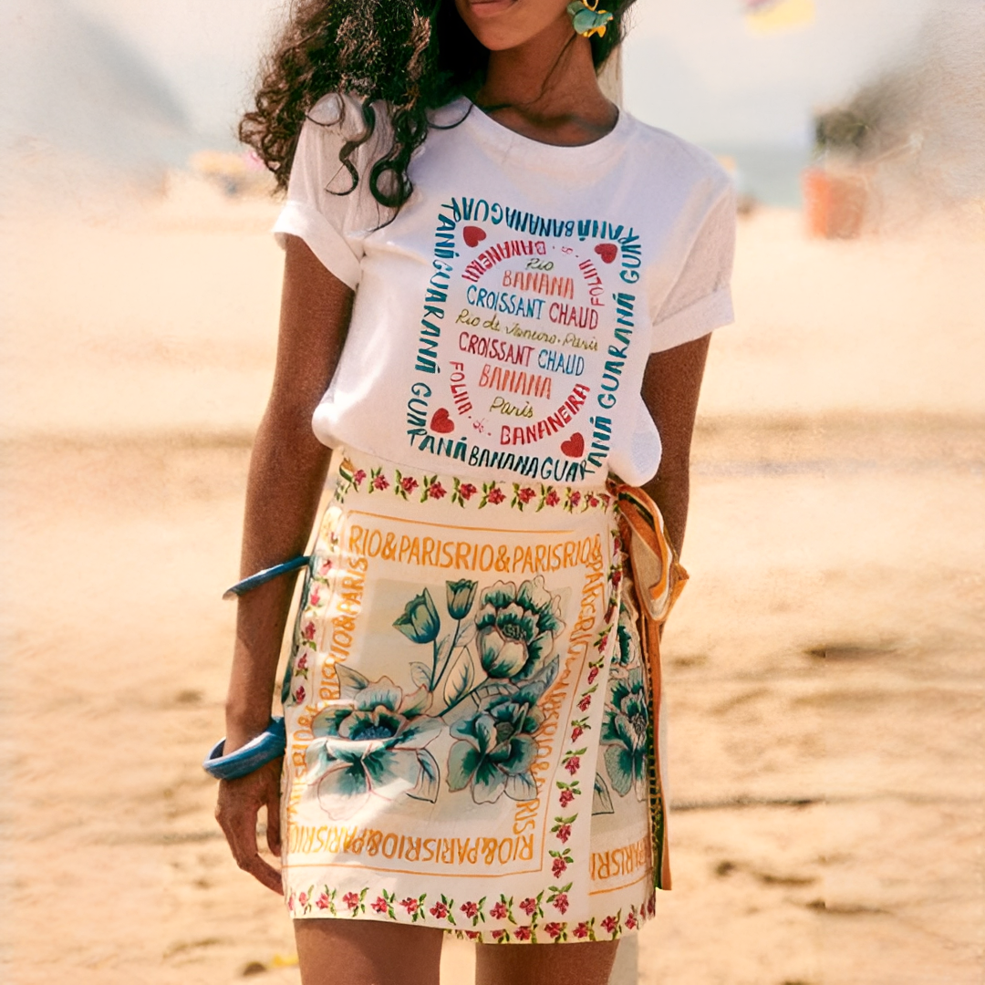 Alyana - Asymmetrical Hem Short Skirt