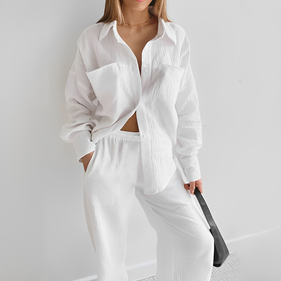 Lucille - Relaxed Two-Piece Trousers Ensemble