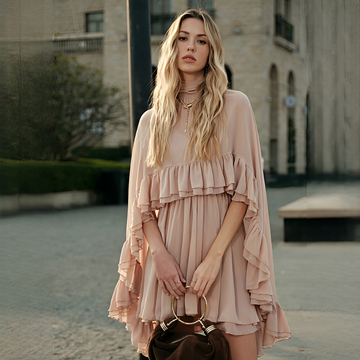 Zhuchin - Fashionable dress with ruffles