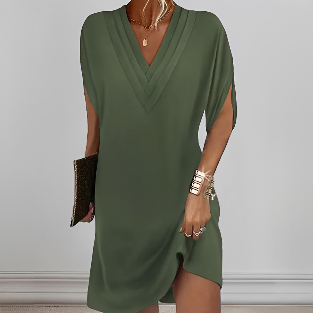 Jazlynn - Dress with Tucks and Wide Sleeves