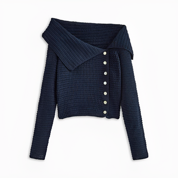 Ginalyn - Asymmetrical Off Shoulder Sweater