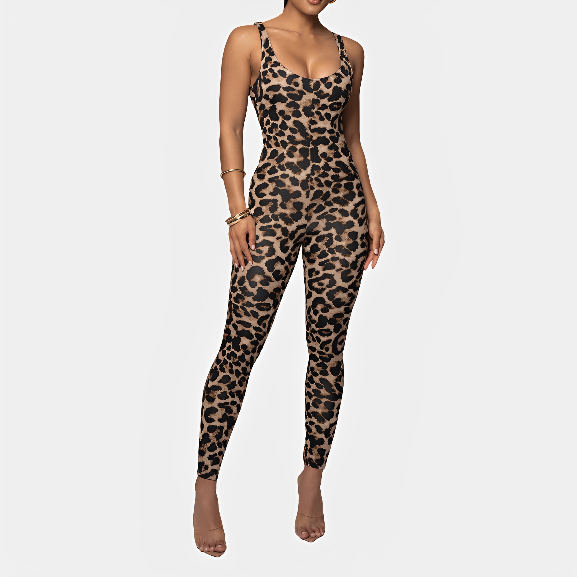 Elaine - Trendy Printed Bodycon Jumpsuit