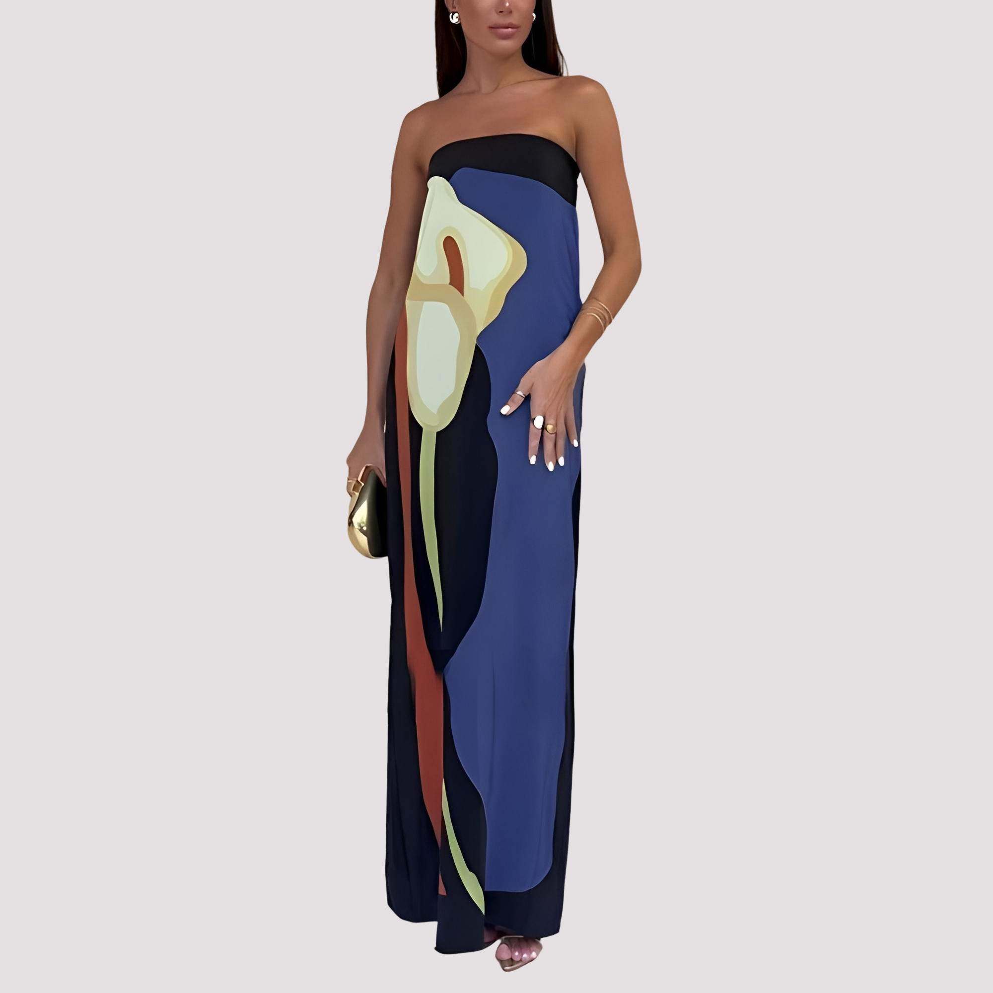 Samara - Fashionable Strapless Maxi Dress