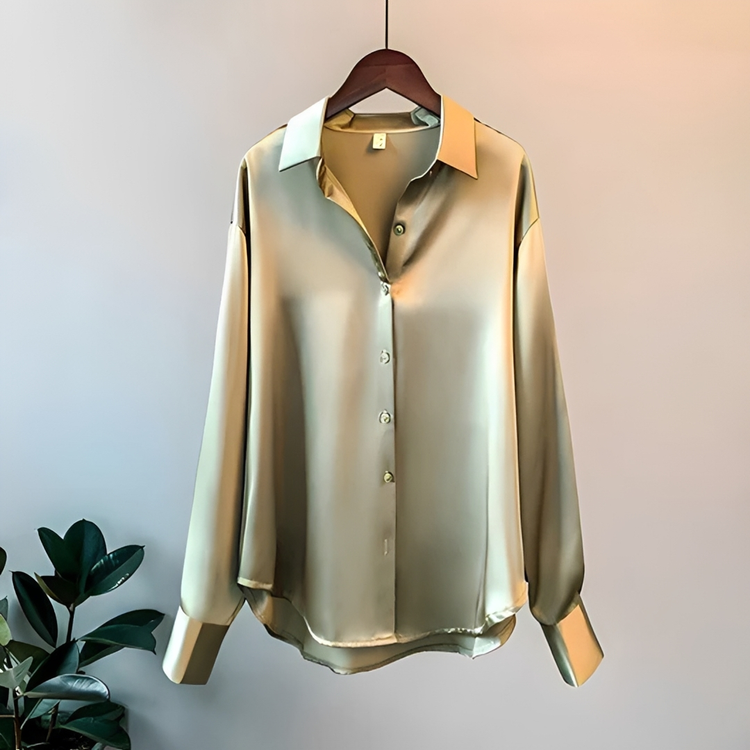 Zaniyah - Glossy Long Sleeved Shirt