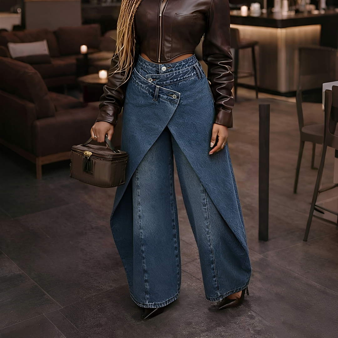 Cheska - Stylish Cross Front Trousers