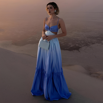 Corina - Elegant Spaghetti Strap Long Dress