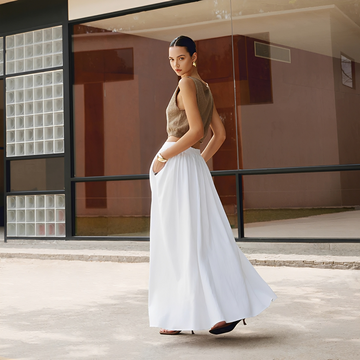 Arianne - Pleated maxi skirt