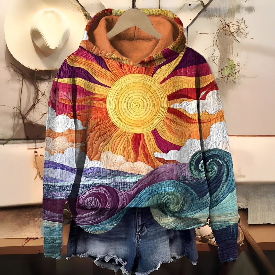 Séraphine - digital printed hoodie for women