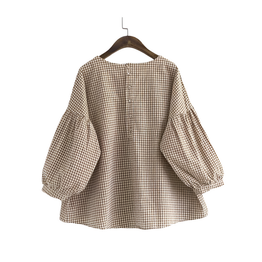 Louisa - Trendy asymmetrical blouse for women