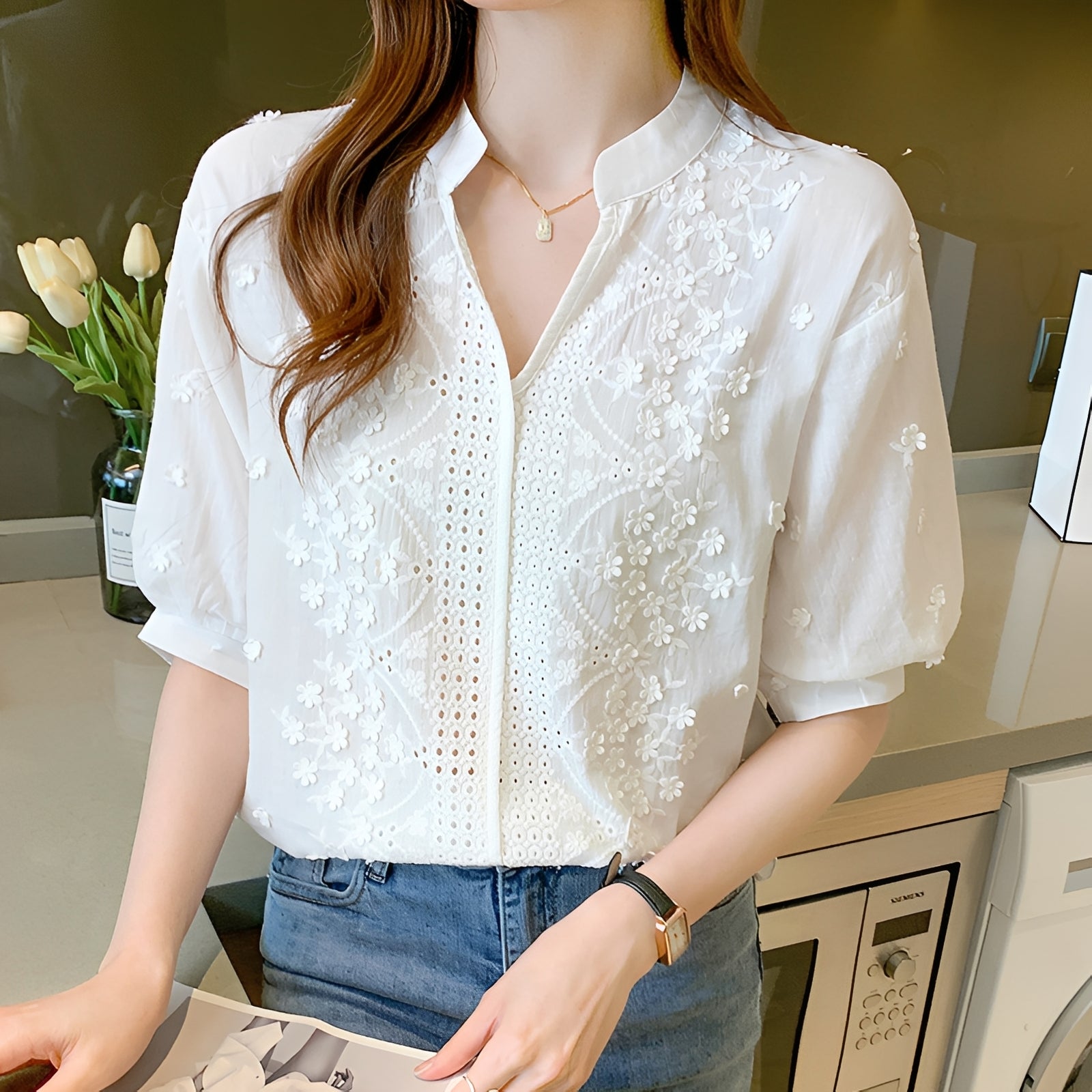 Monika - Women's Blouse - for Everyday Fashion