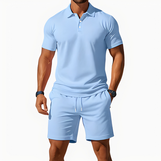 Aldrin - Trendy polo and shorts set for men