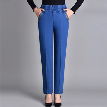 Daniella - Trendy Pants with Elastic Waistband