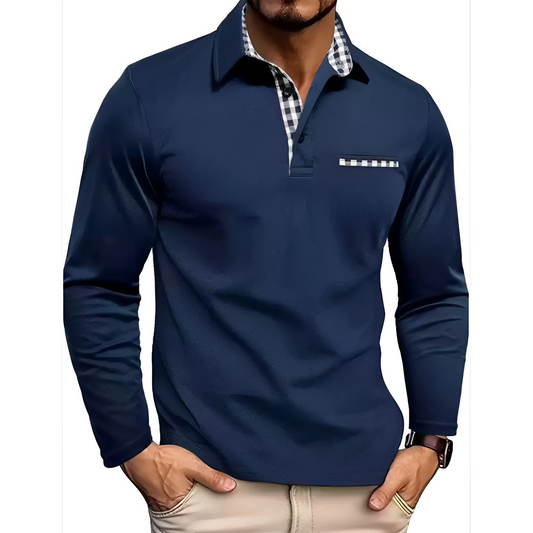 Gerald - Fashionable Long Sleeve Men's Polo Shirt