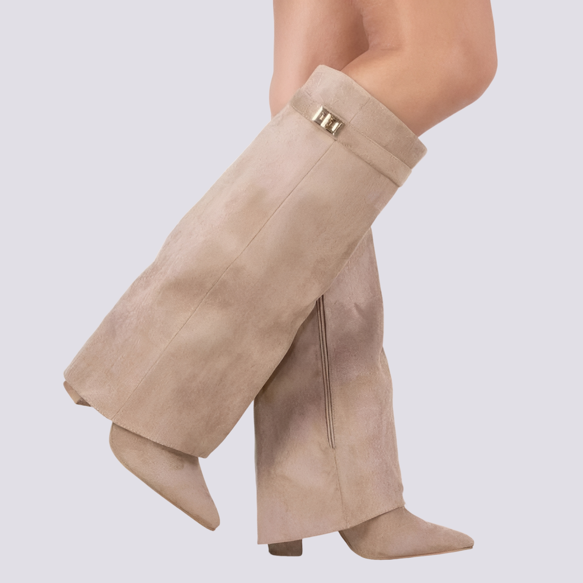 Blair - Chic Tall Boots with Flap