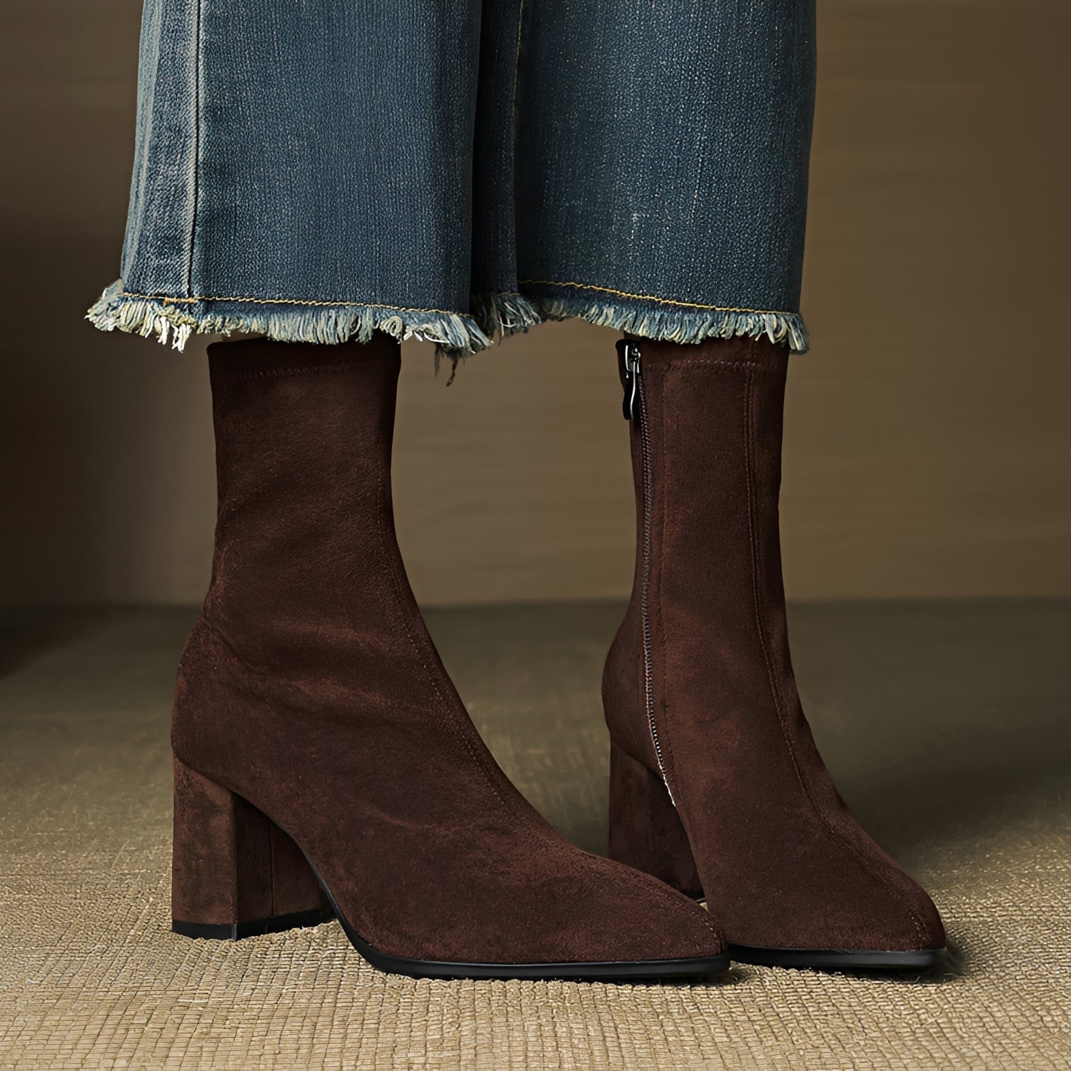 Mikayla - Daily Heel Boots with Zipper