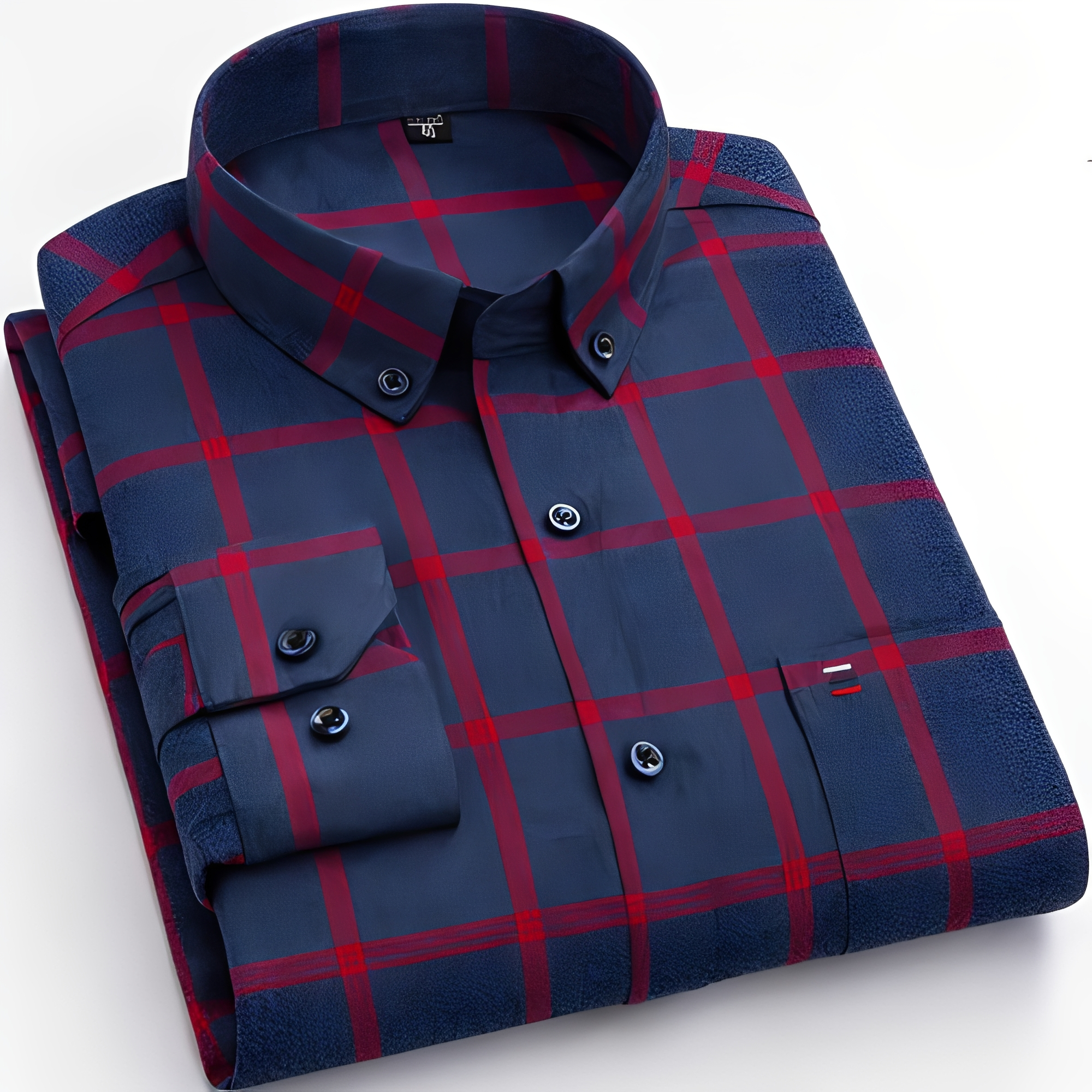 Lance - Long sleeve plaid shirt for men