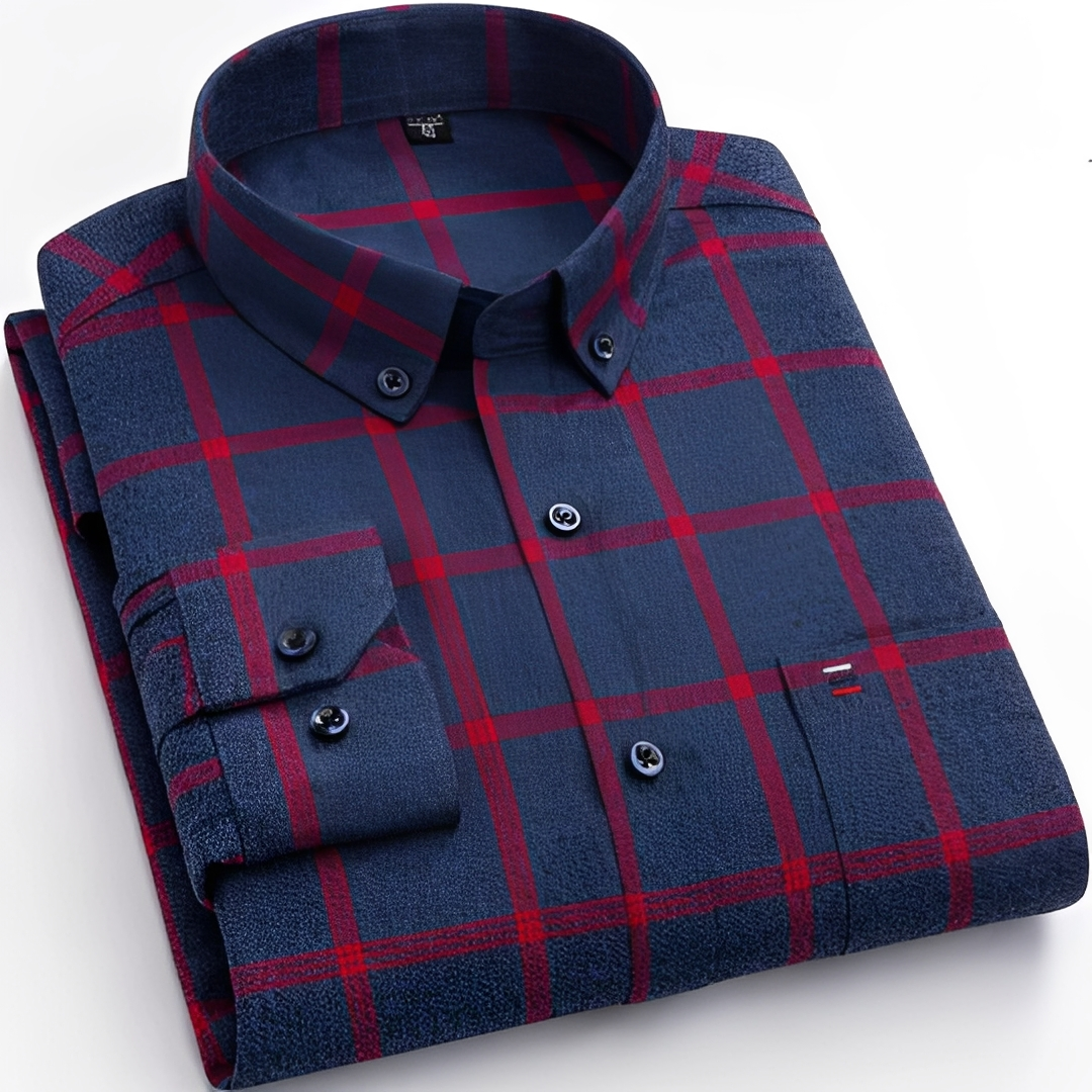 Glenn - Stylish men's plaid shirt