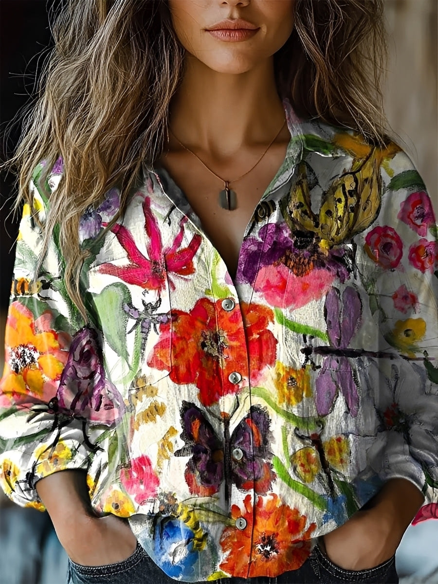 Jasmin - Bright Long-Sleeve Blouse
