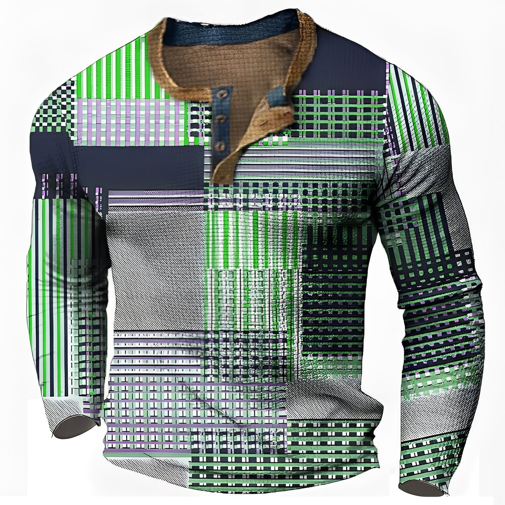 Sam - Men's Long-Sleeve Shirt - Trendy and Relaxed